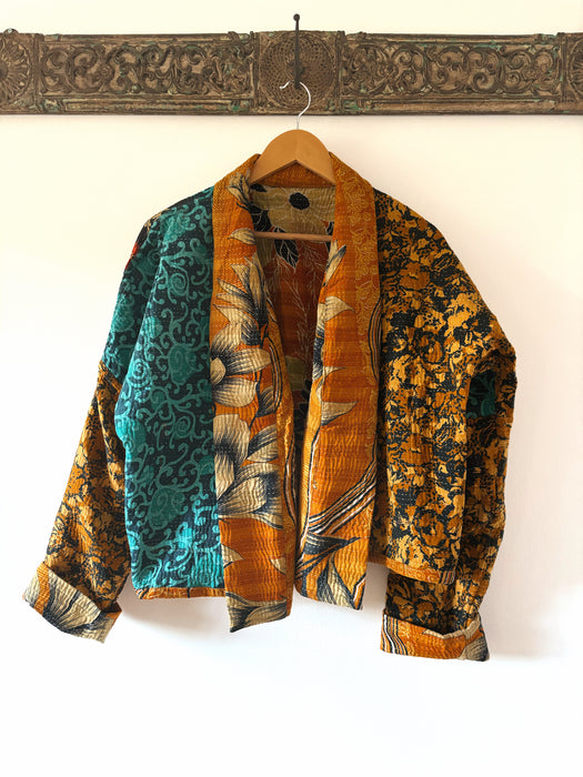 The Forever Jacket ~ Funky Orange 60s Psychedlia ~ Free Size