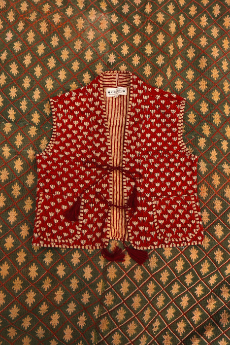 The Ritu Vest - Brick Red