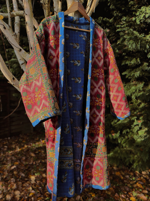 Premium Stitch Reversible Kantha Duster Jacket