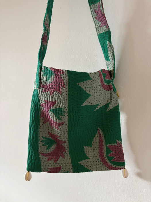 Kantha Bag Cowrie Shells