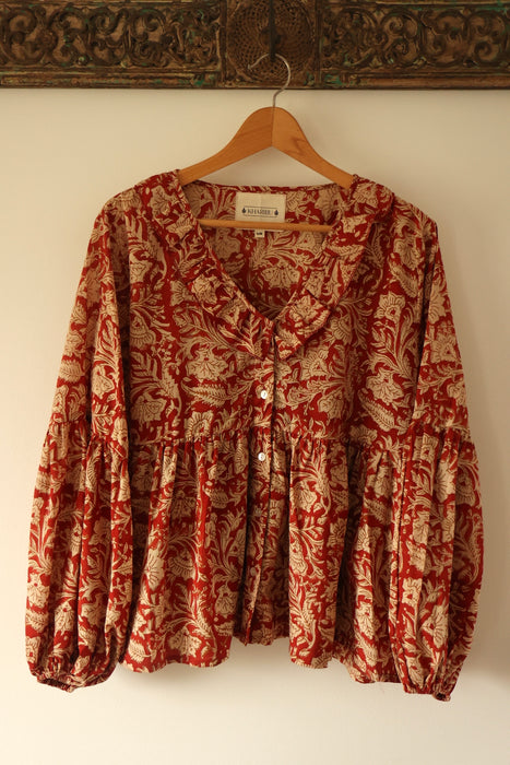 The Sundara Blouse ~ Chilli