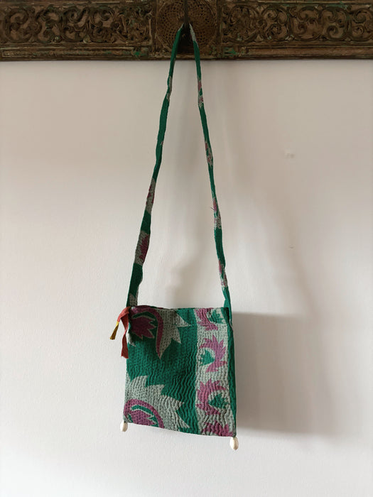 Kantha Bag Cowrie Shells