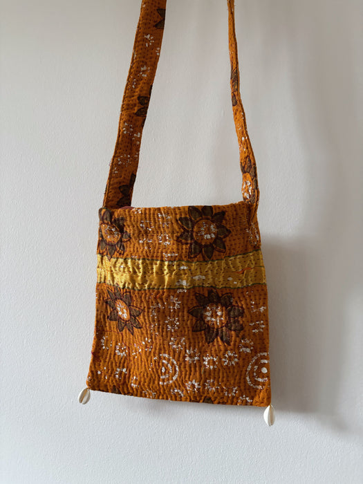 Kantha Bag Cowrie Shells