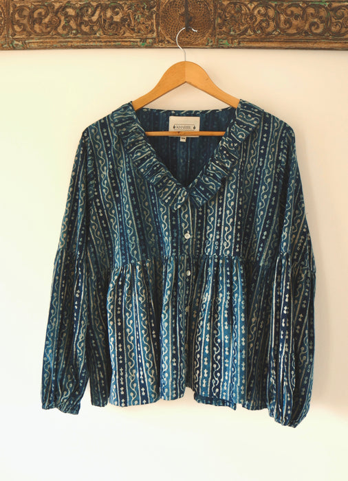 The Sundara Blouse ~ Indigo