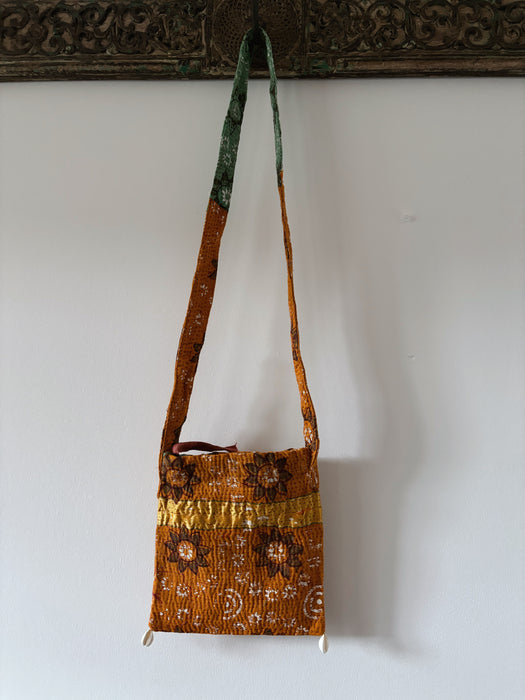 Kantha Bag Cowrie Shells