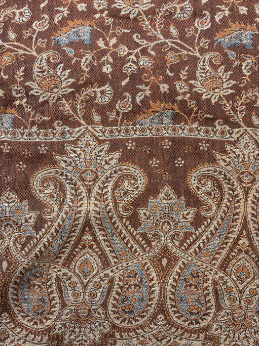 Paisley Brown & Cream Reversible Shawl