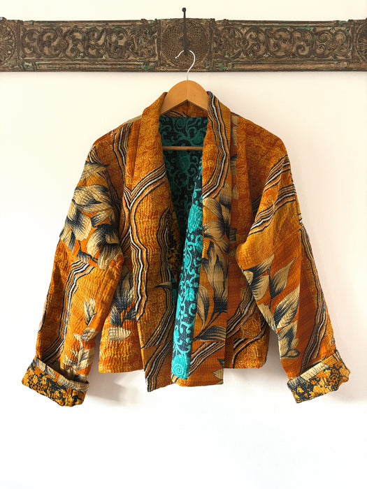 The Forever Jacket ~ Funky Orange 60s Psychedlia ~ Free Size