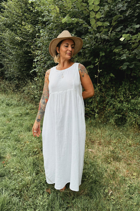 The Bodhi Dress - Salt White