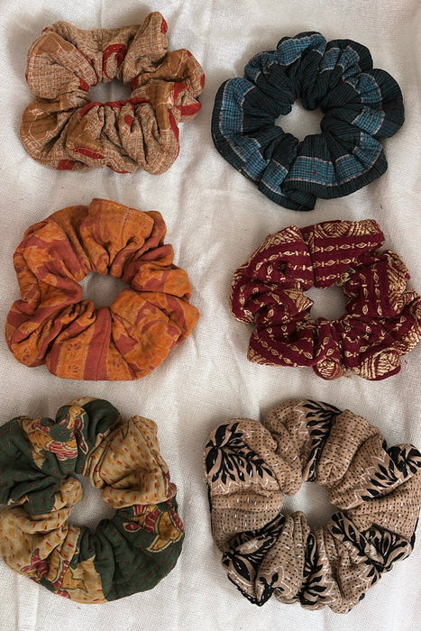 Kantha Scrunchies