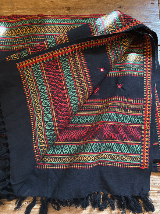 Black Embroidered Shawl