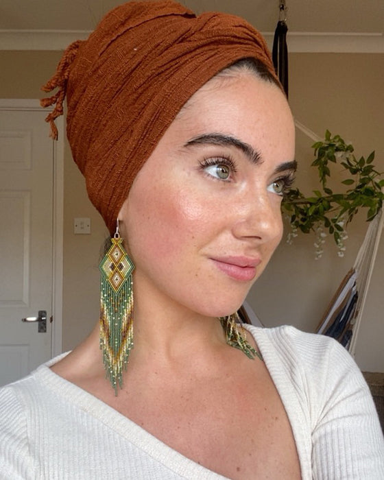 Raw Cotton Scarf ~ Head Wrap