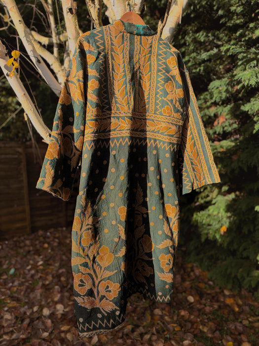 Premium Stitch Reversible Kantha Duster Jacket