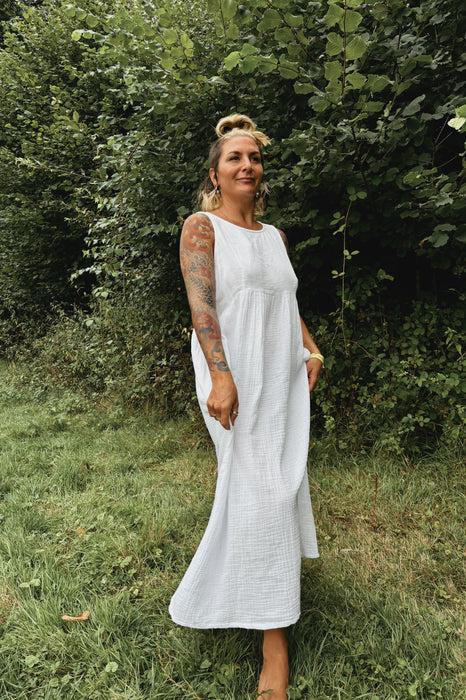 The Bodhi Dress - Salt White