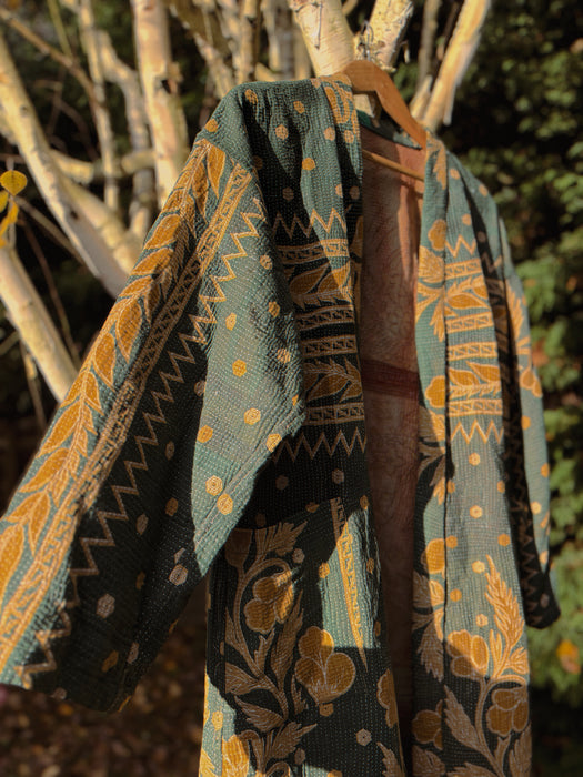 Premium Stitch Reversible Kantha Duster Jacket