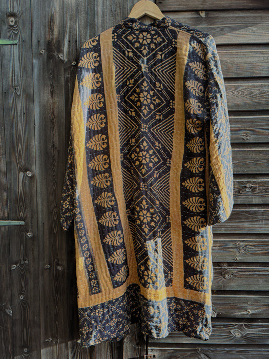 Blanket Stitch Reversible Kantha Duster Jacket