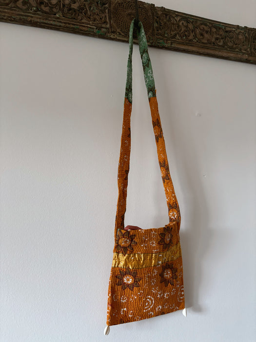 Kantha Bag Cowrie Shells